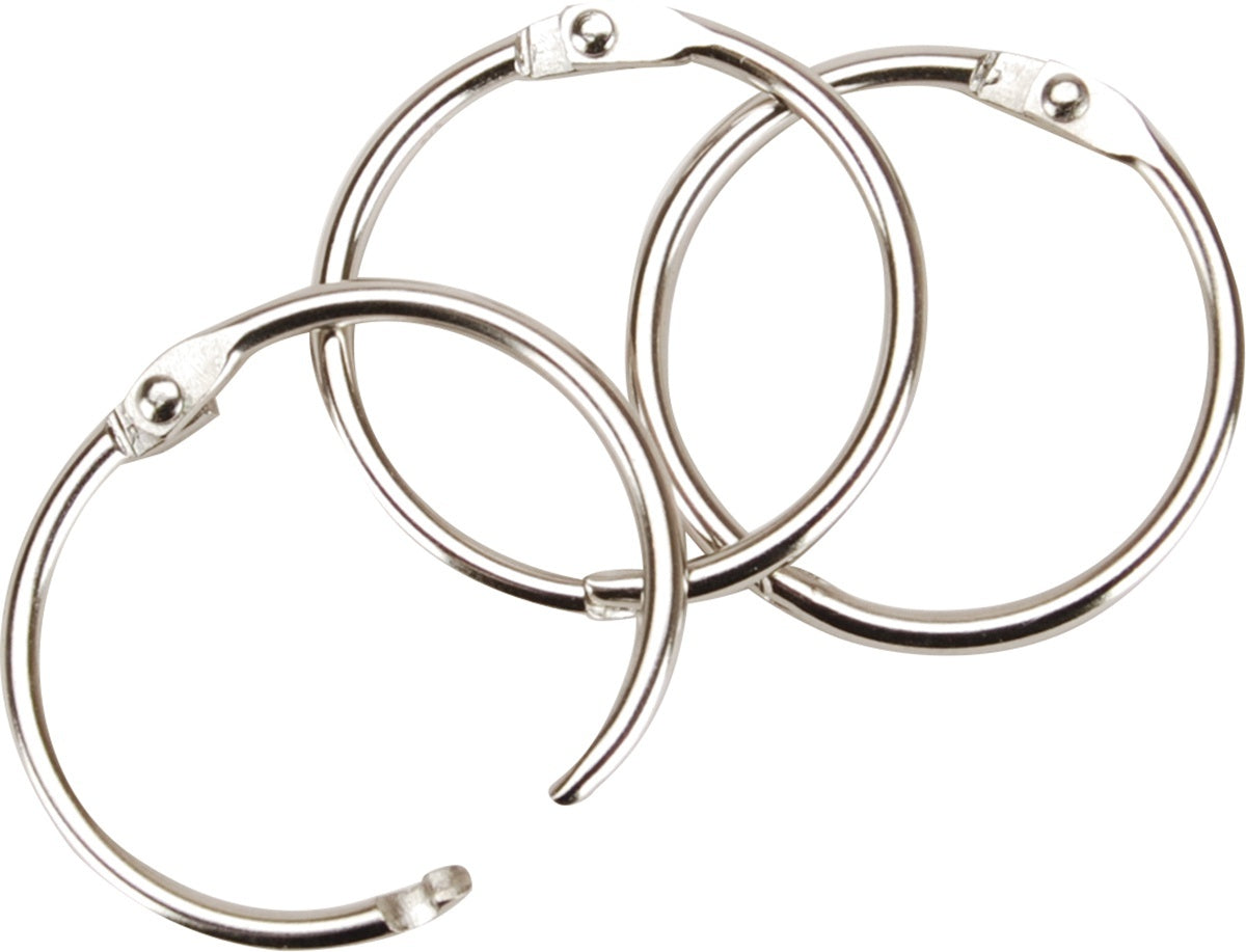 Clear Scraps Chrome Book Ring 100/Pkg - 2", MSRP $.36 Each
