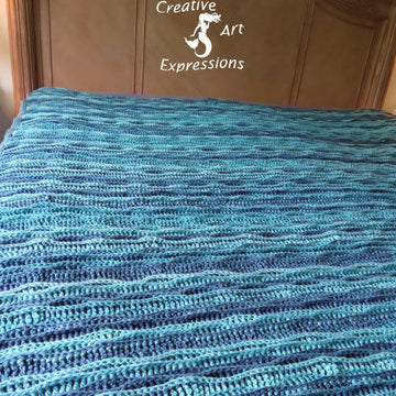 Sea Breeze Blanket Afghan Twin - King