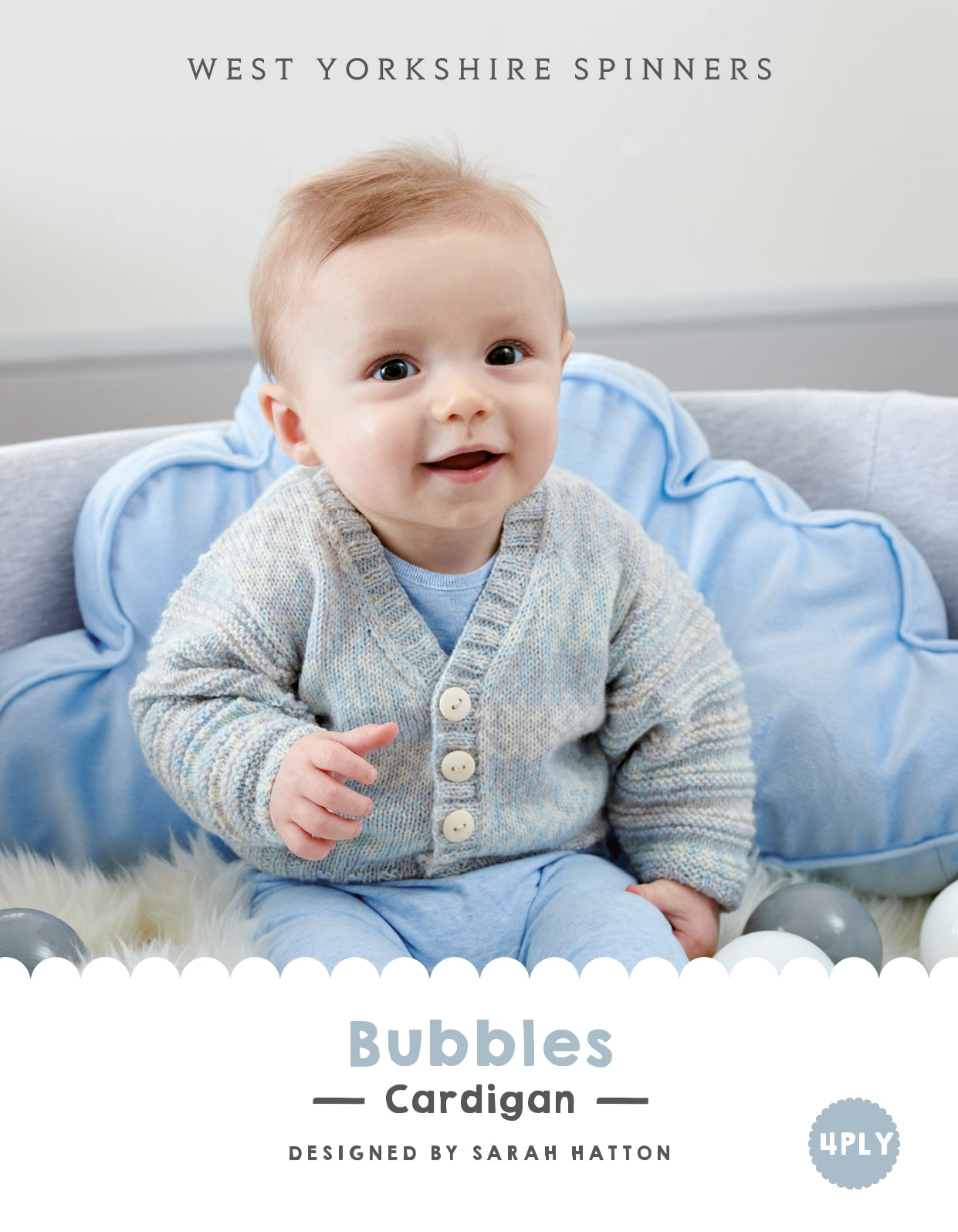 Bubbles Cardigan in West Yorkshire Spinners Bo Peep 4 Ply - DBP0016 - Downloadable PDF