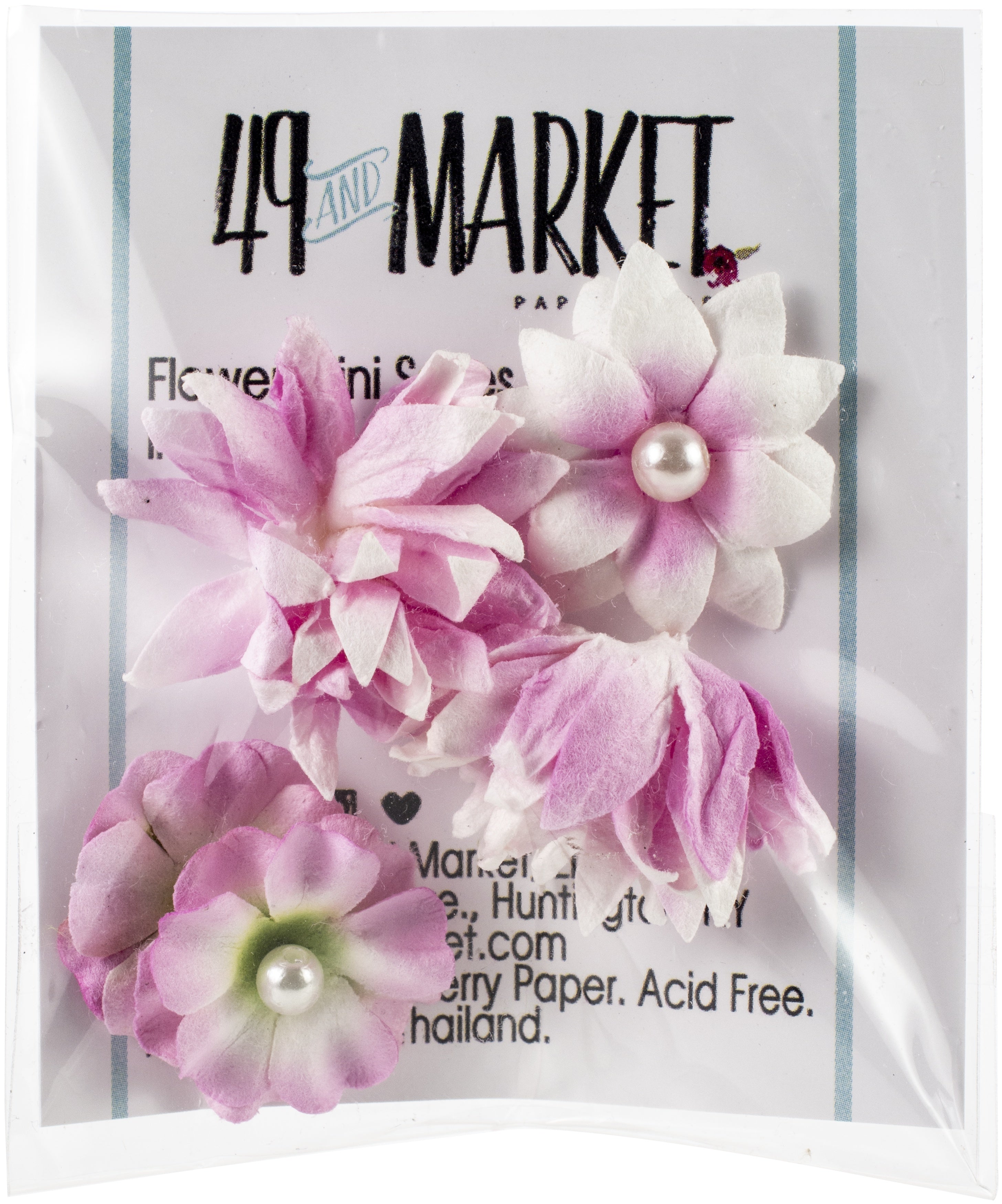49 And Market Flower Mini Series 01 5/Pkg - Blush