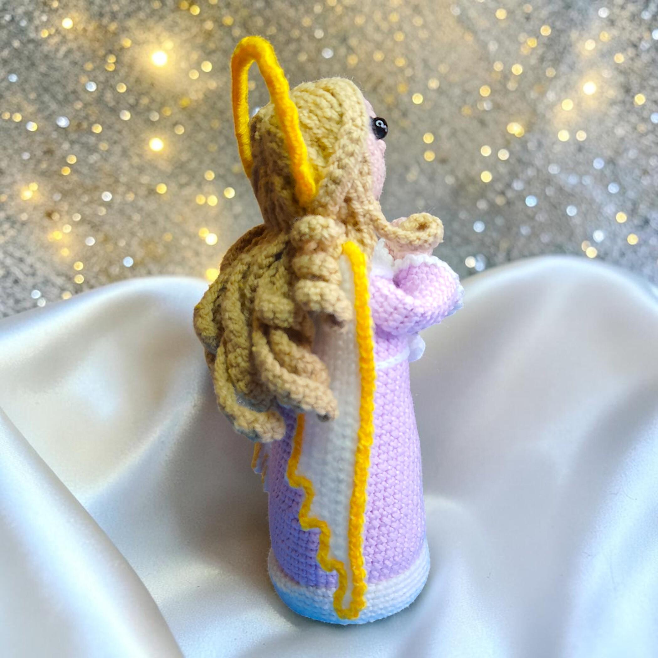 Christmas Guardian Angel Toy Crochet Pattern, Amigurumi Catholic, Baptism Pattern, 9 inch Angel