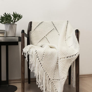 Tunisian Crochet Herringbone Throw