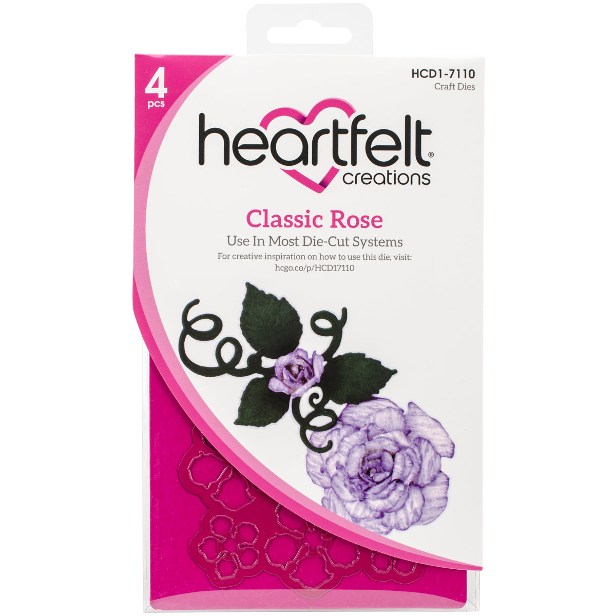 Heartfelt Creations Cut & Emboss Dies - Classic Rose .75" To 3.75"