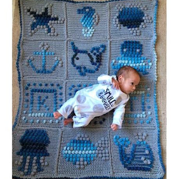 Personalised Sea Life Blanket by Melu Crochet