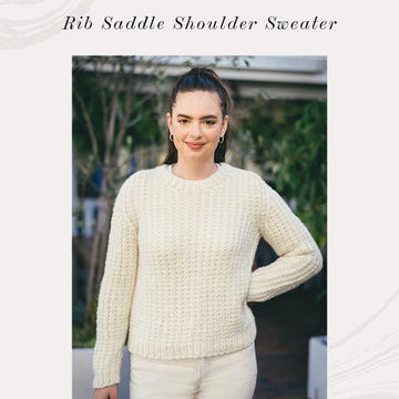 2113 Rib Saddle Shoulder Sweater