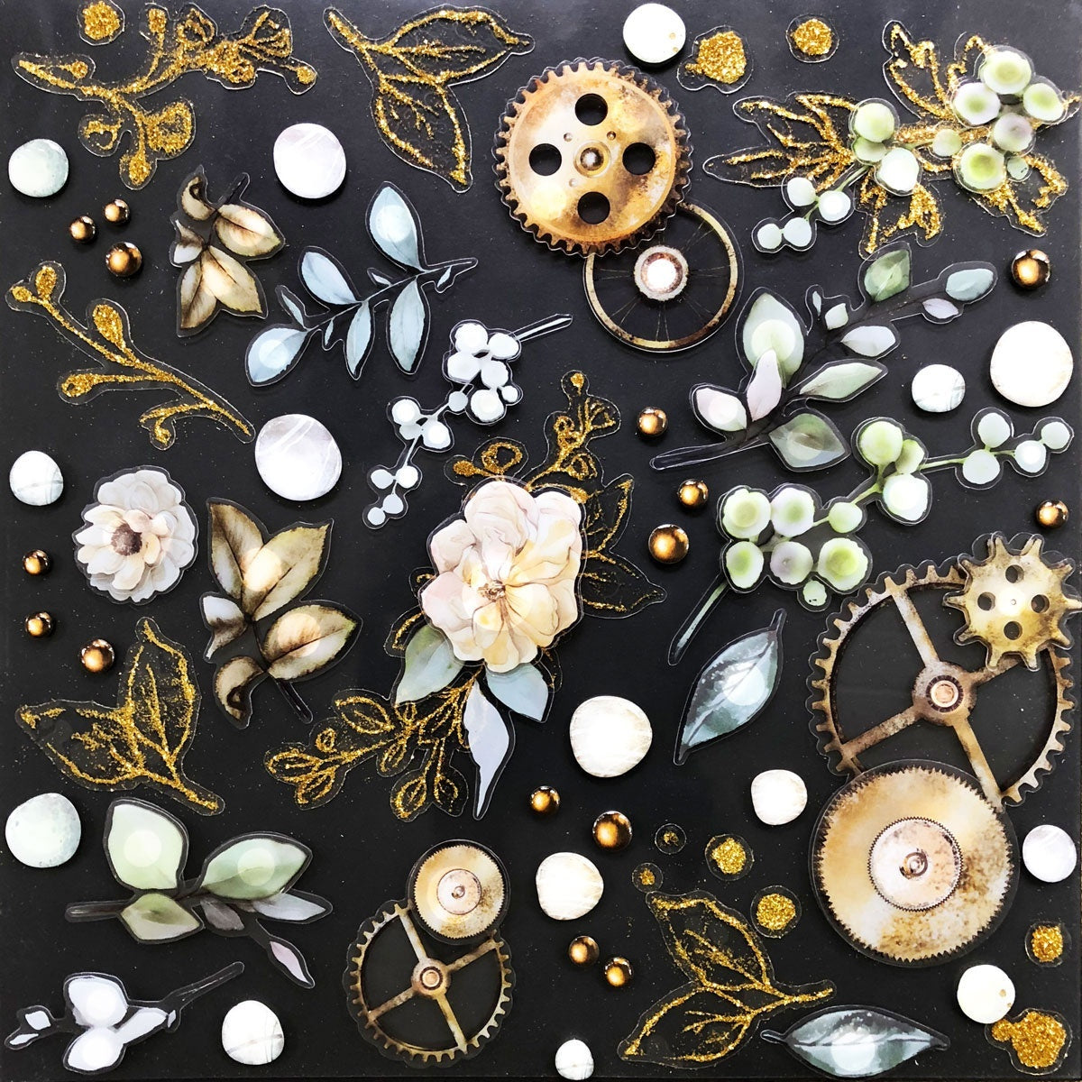 49 And Market Layered Embellishments 12"X12" - Serendipitous, 61/Pkg