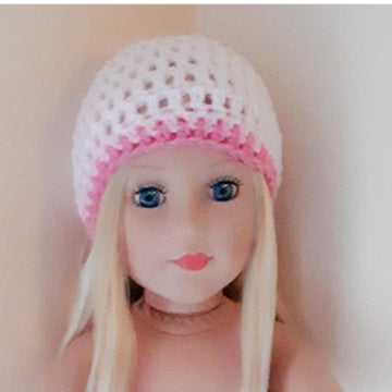 Soft Peach Hat for Doll