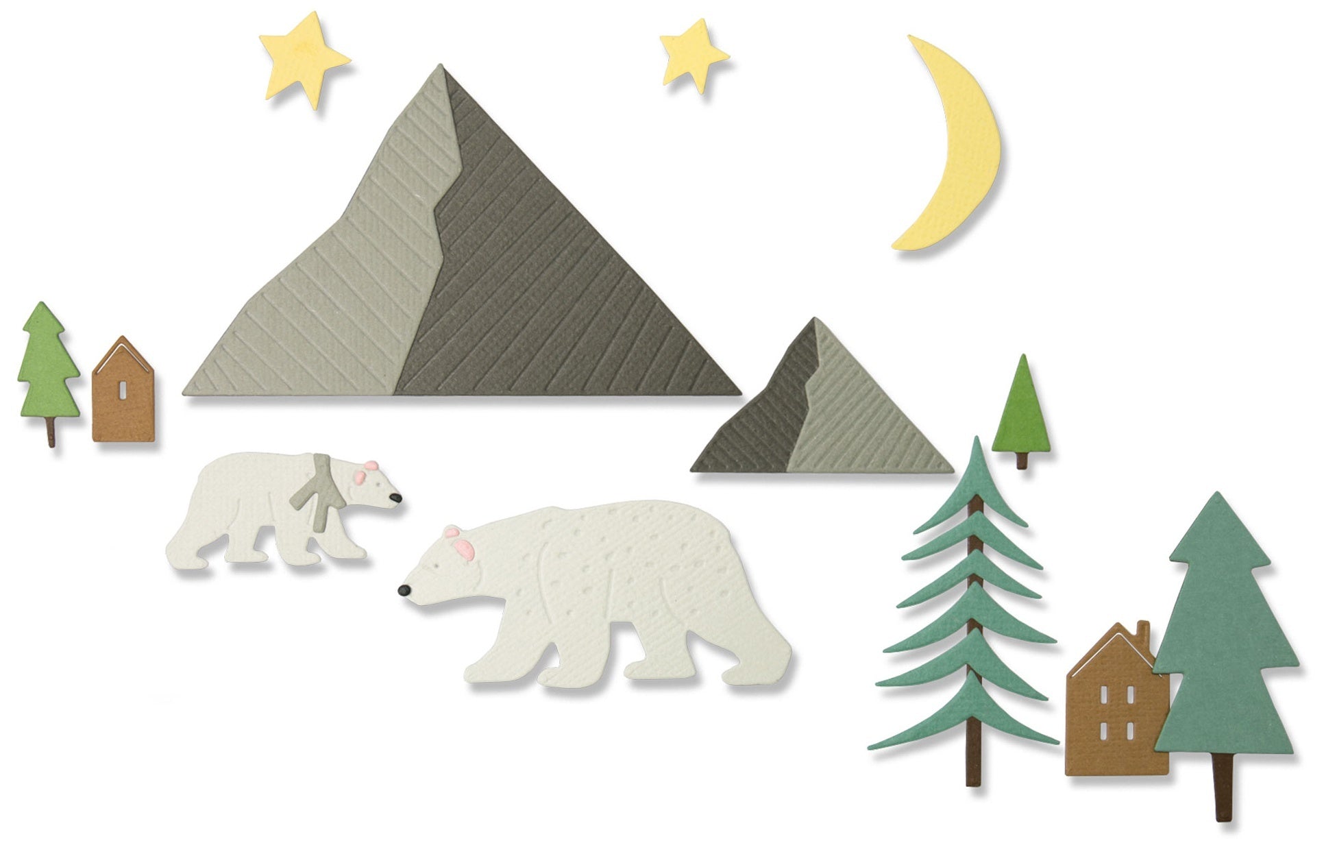 Sizzix Thinlits Dies By Emily Tootle 16/Pkg - Arctic Bear