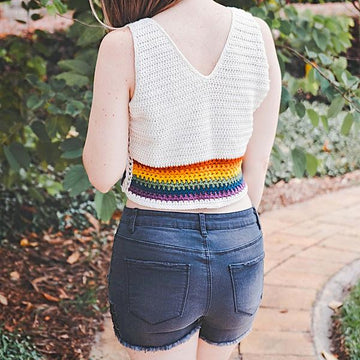 Rainbow Crochet Top