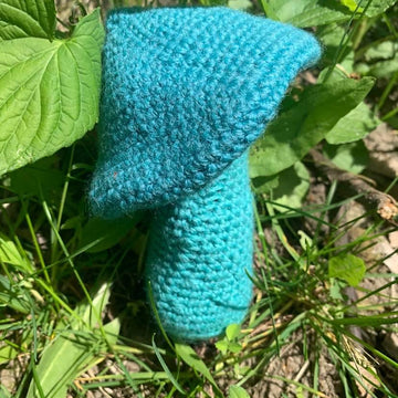Blue Pink Gill Mushroom Plush