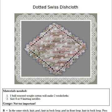 Dotted Swiss Dishcloth
