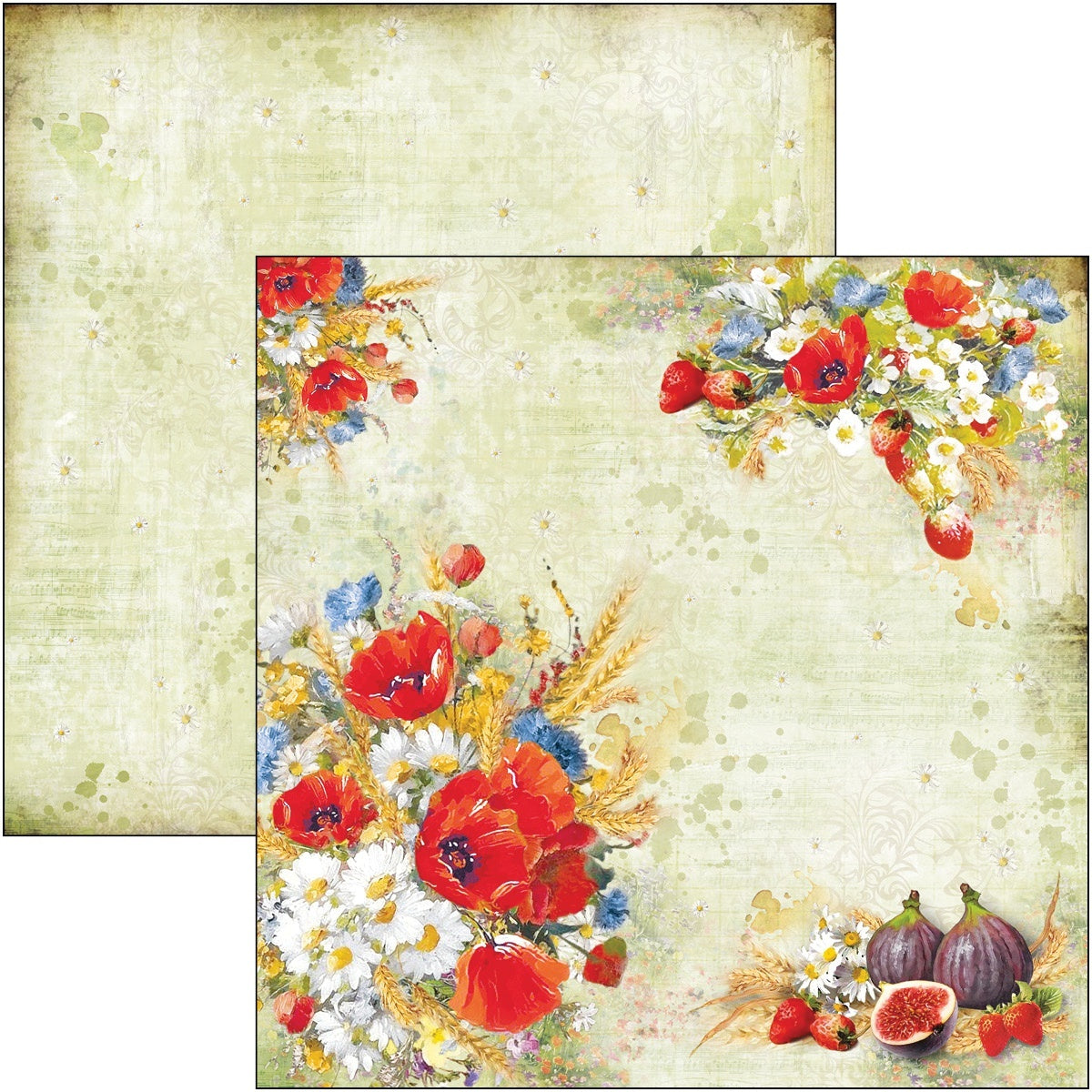 Ciao Bella Double-Sided Cardstock 90lb 12"X12" 12/Pkg - Wildflower, Under The Tuscan Sun
