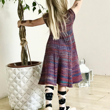 Ribbed Dress For Little Miss