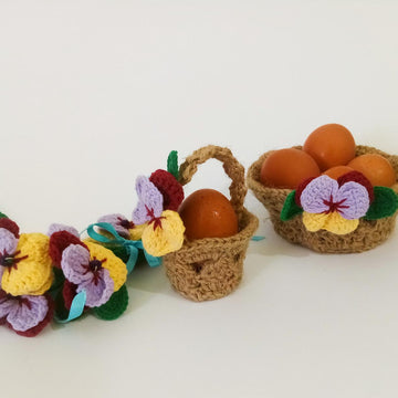 Easter basket with Violets