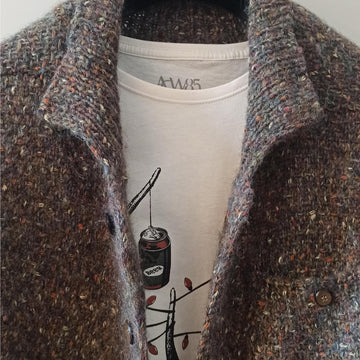 Melange Men Long Sleeve Shirt-Cardigan