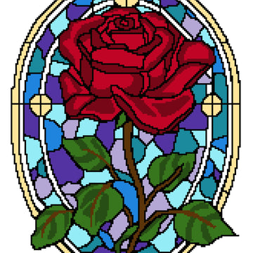 Stained Glass Rose Graphghan Crochet Pattern