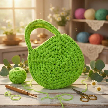 Crochet Round Bag / Tote Pattern + Video Tutorial (English Only)