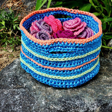 Raffia Basket with Handles
