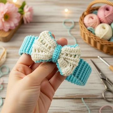 Crochet Bow Headband PDF + Video Tutorial
