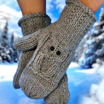 Extra Thick Owl Mittens