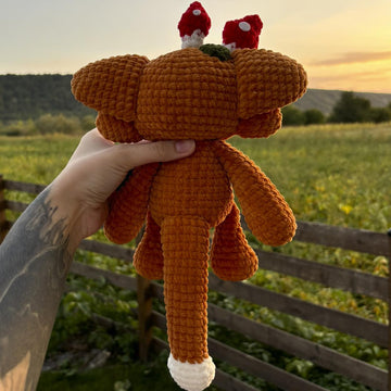 Forest Mountain Monster | Crochet Pattern | Mysterious creature with mushrooms on its head