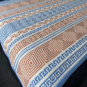 Kalimera Mosaic Crochet Blanket