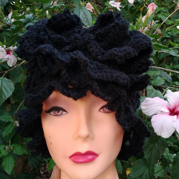 Crochet Tutorial Pattern for my Cosmosicula's hat. Retro style hat. Elegant winter hat. Pdf 25 pages, 64 photos, 5 videos. English version.