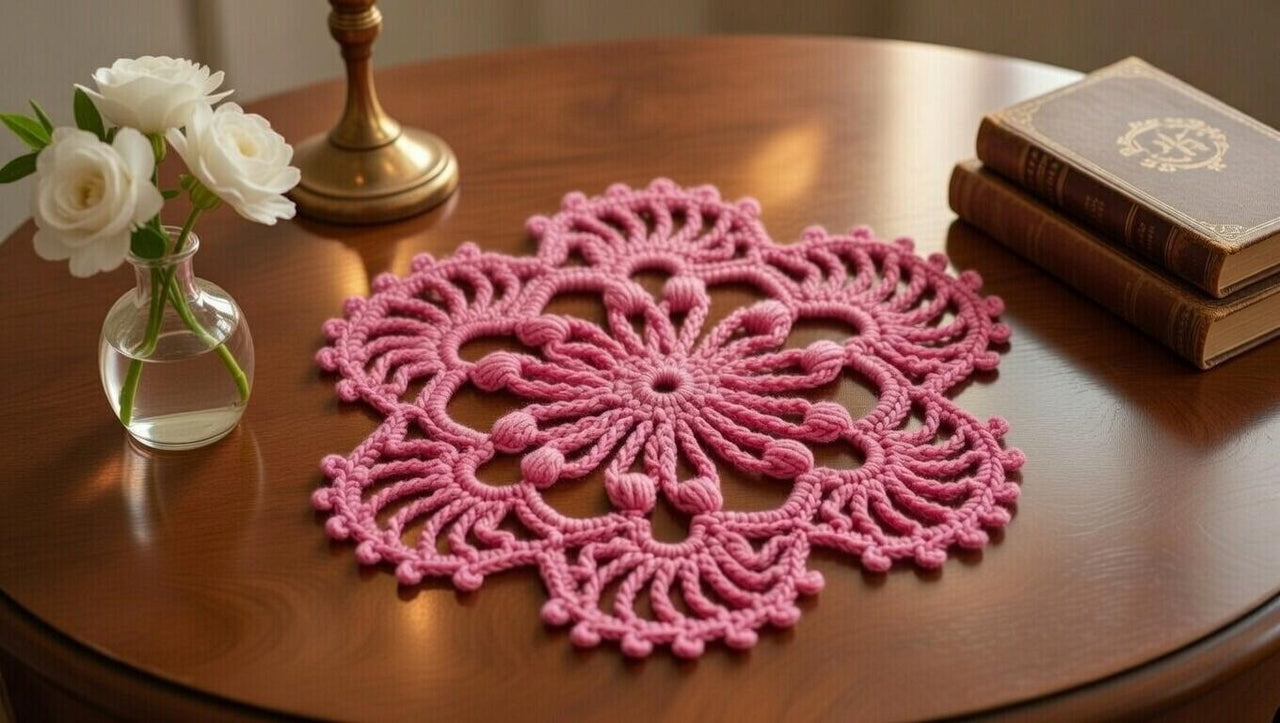 Crochet Round Motif Pattern – PDF + Video Tutorial – Circular Crochet Motif