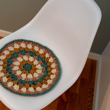 Granny Circle Crochet Chair Pad