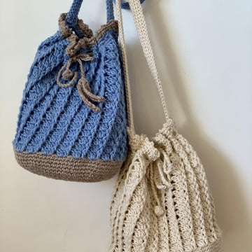Mori Drawstring Crochet Bag