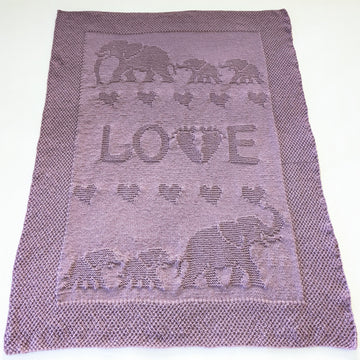 Baby blanket "Elephant Love"