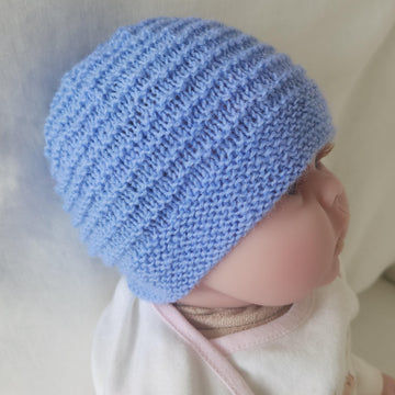 Trey - Baby’s 4ply ridge stitch beanie