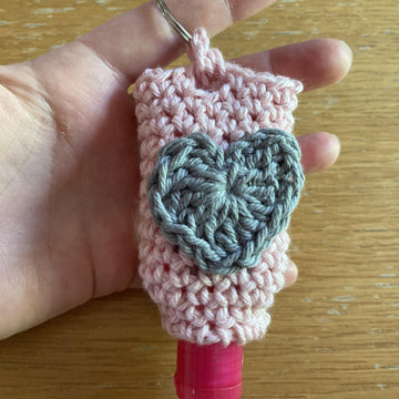 Keyring hand sanitizer holder