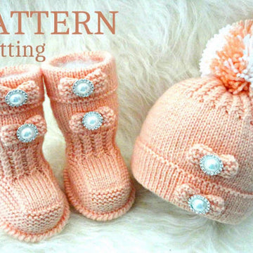 Knitting Baby Booties Baby Beanie Lovely Baby Set