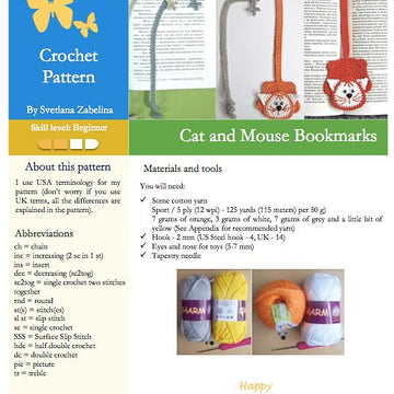 024 Cat and Mouse Bookmarks Amigurumi Ravelry