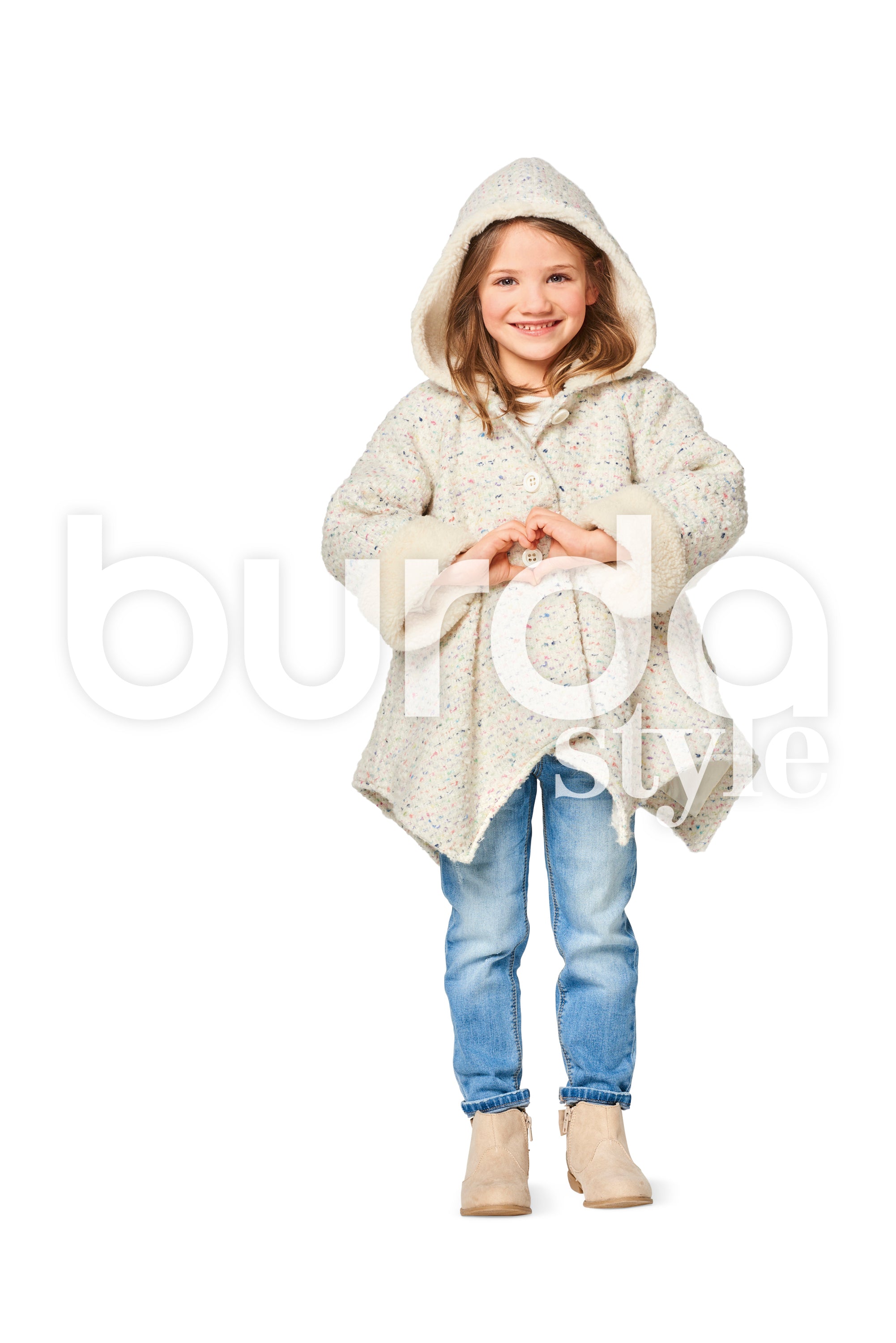 Burda Style Child's A-Line Coat B9353 - Paper Pattern, Size 2-7