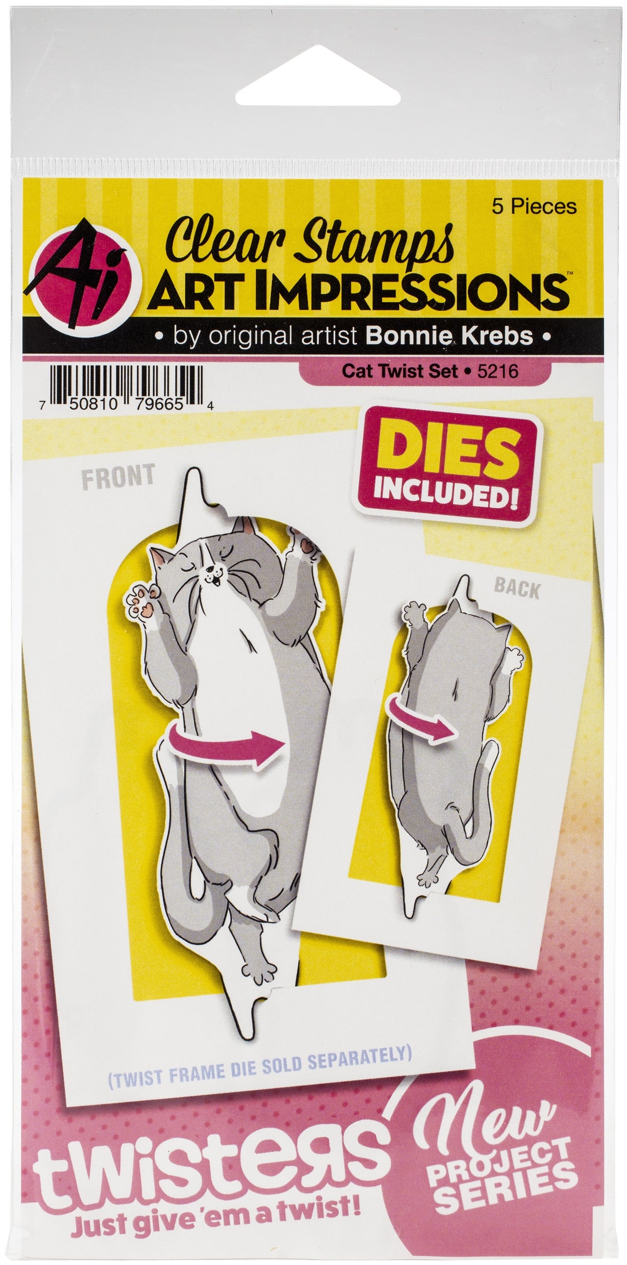 Art Impressions Twisters Stamp & Die Set - Cat Twist