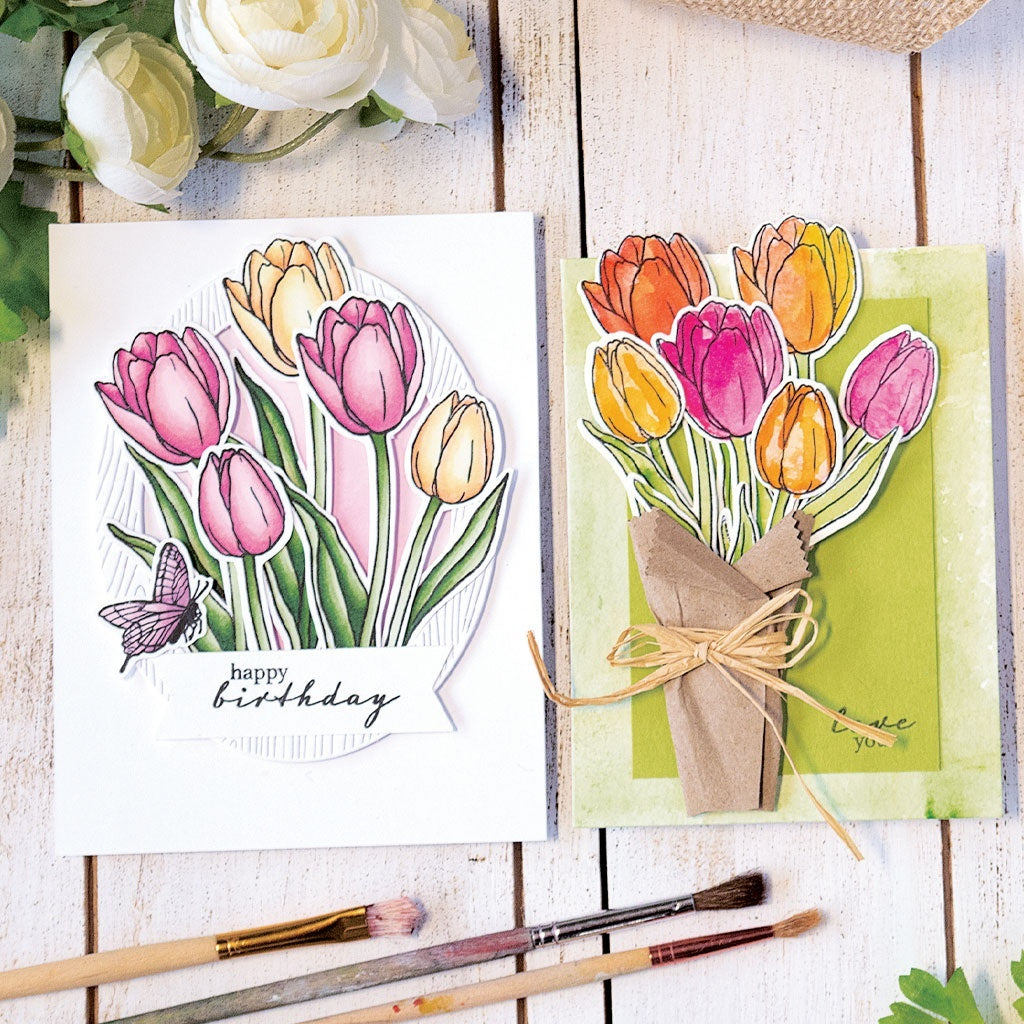 Hero Arts Clear Stamps 4"X6" - Hero Florals Tulips
