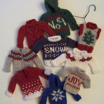 Christmas Tree Ornament Tiny Monogram/Heart Pullover