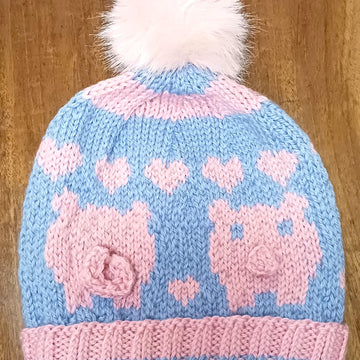 Pig bobble hat - Curly Tail!