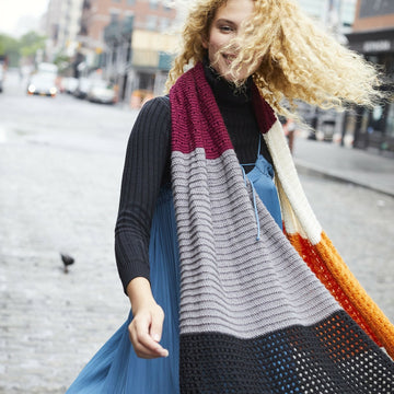 Pelham Bay Shawl in Lion Brand Touch of Merino - L80112 - Downloadable PDF