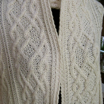 Trail Cabled Stole Shawl Scarf