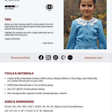 Taya detachable crochet peter pan collar