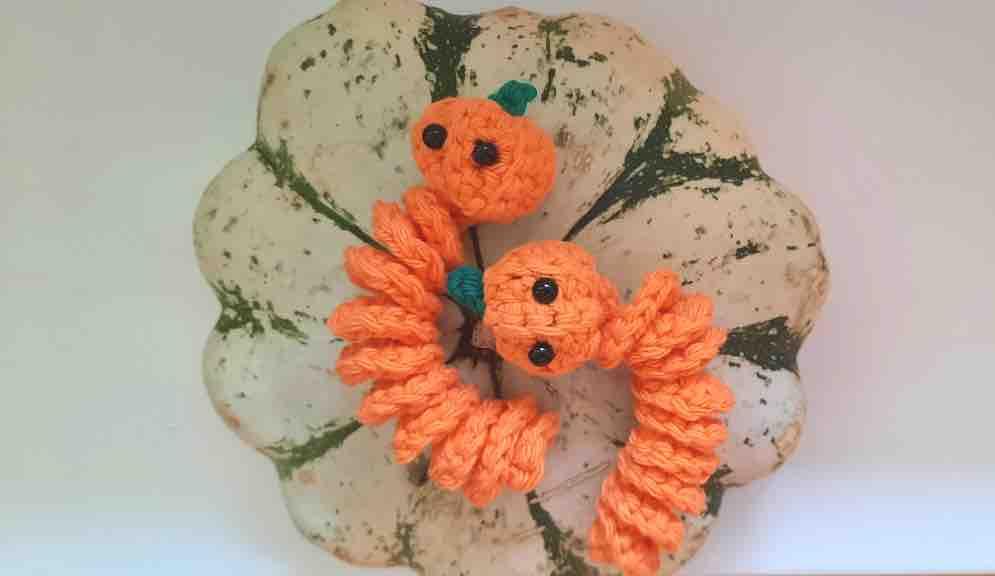 Pumpkin Worry Worm Crochet Pattern