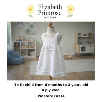 White Moss Pinafore Dress P128