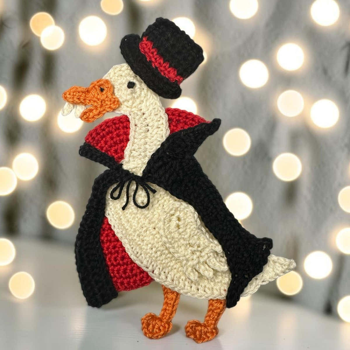 Duck Halloween crochet applique pattern