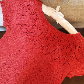 Knitting Sunset Top Down Sweater
