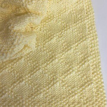 Diamonds Baby Blanket in Aran Yarn