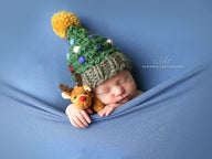 Christmas Tree Hat Baby Children Santa