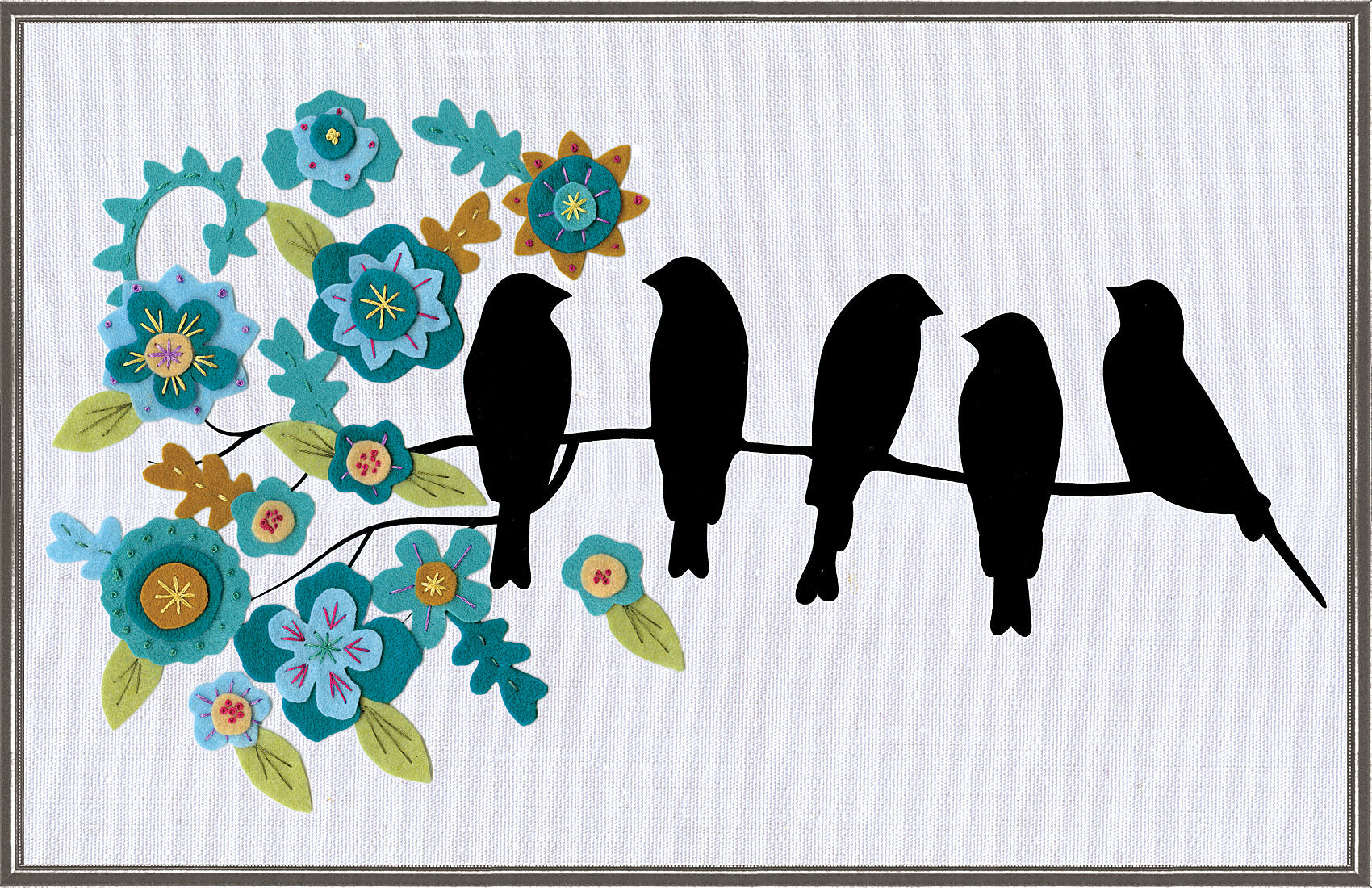 Design Works Bird Silhouette Needle Felting Kit - 10 x 16